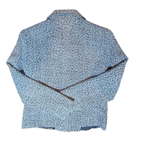 Croft & Barrow Women's Black and White Tweed Coat Lined Size Small Vintage 1973 - Picture 5 of 7